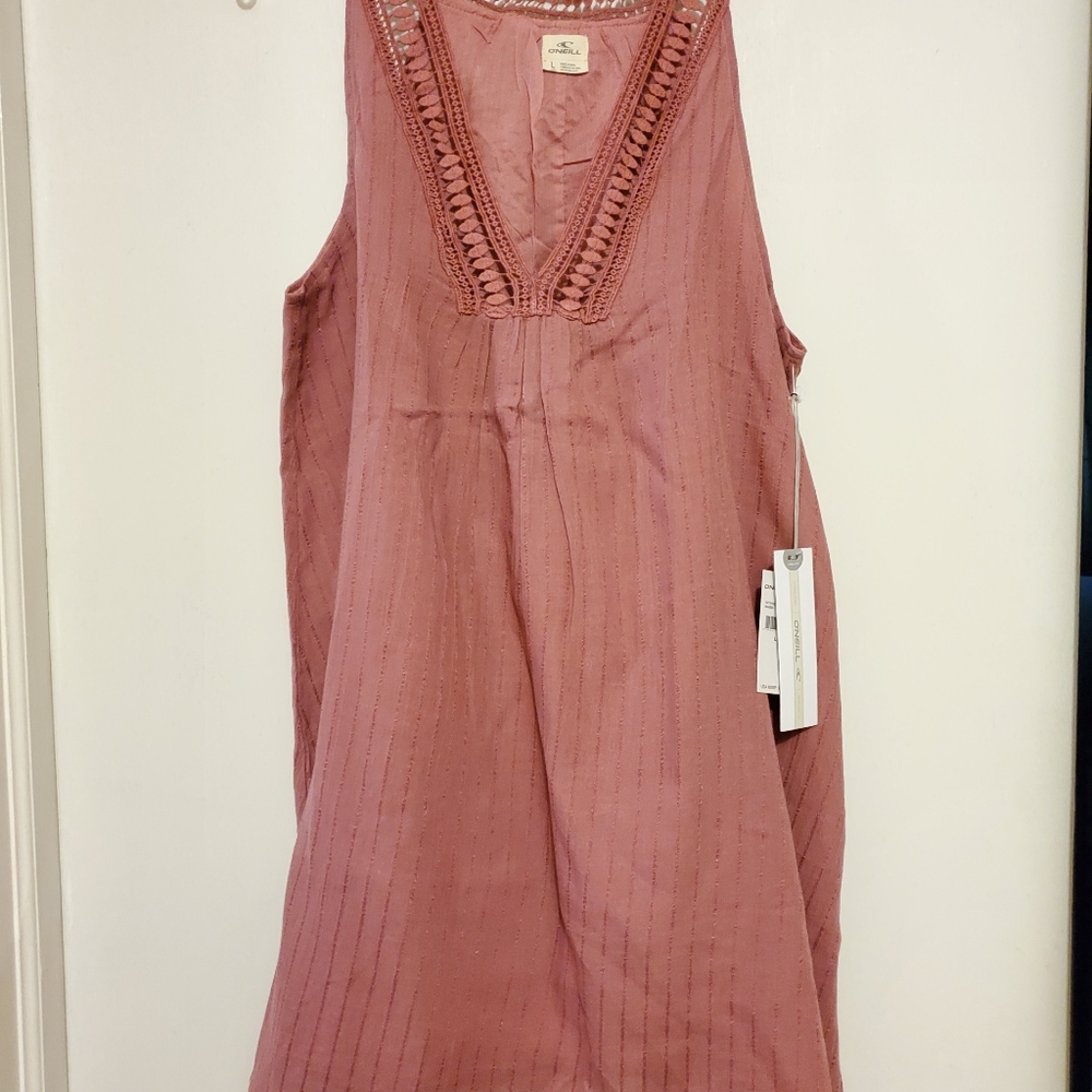 NEW Dusty Rose O'Neill Flowy Cotton Dress Sz Lg